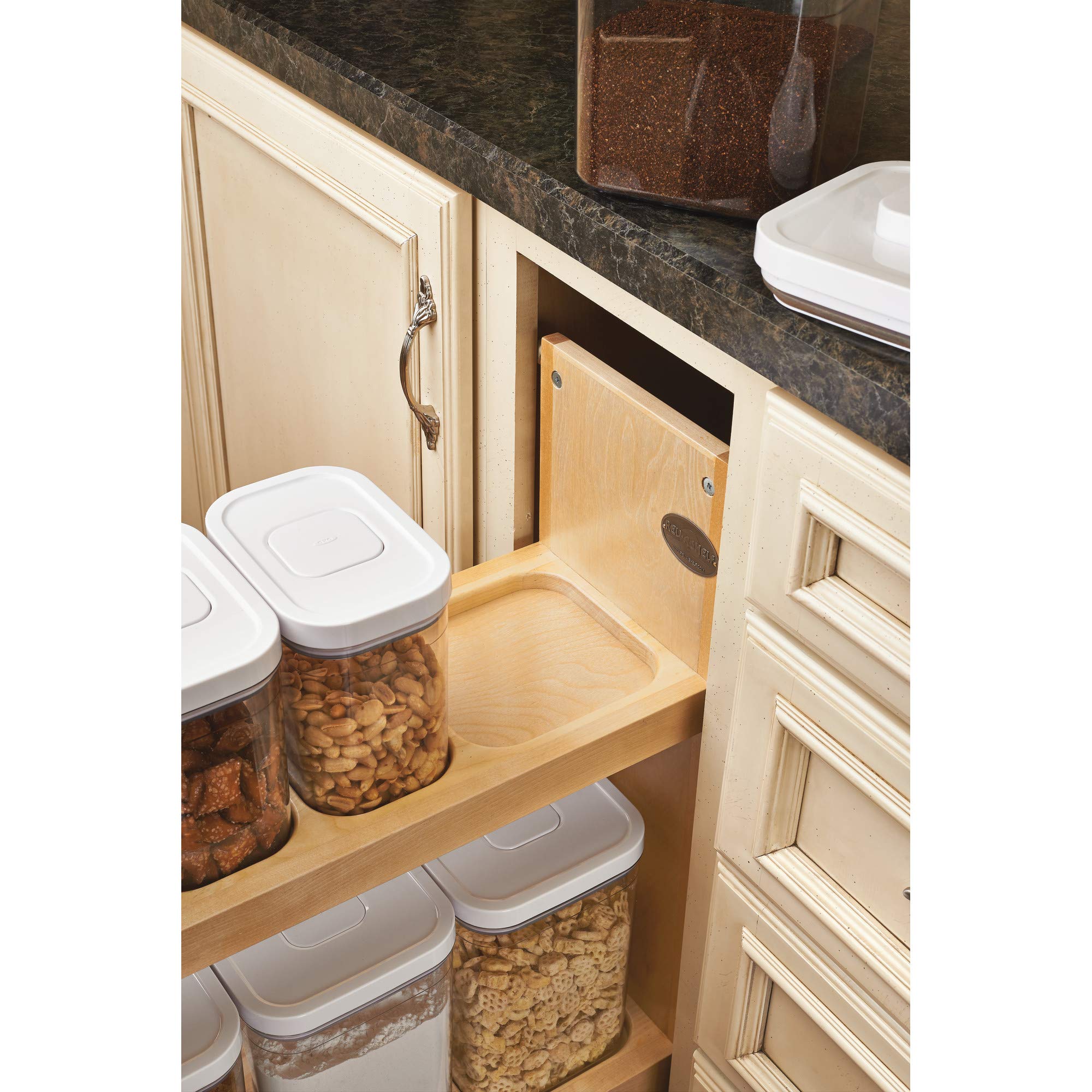 Rev-A-Shelf - 448OXO-BCSC-8C - 8 in. Pull-Out Wood Base Cabinet OXO Organizer with Soft-Close Slides - Image 5