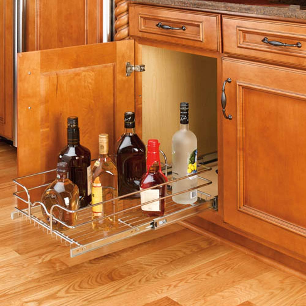 Rev-A-Shelf 5WB1-1520-CR Base Cabinet Pull Out Chrome Basket - Image 3