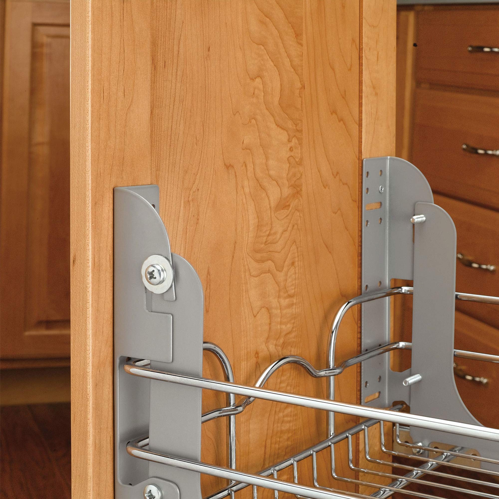 Rev-A-Shelf - 5WB2-1218-CR - 12 in. W x 18 in. D Base Cabinet Pull-Out Chrome 2-Tier Wire Basket - Image 3