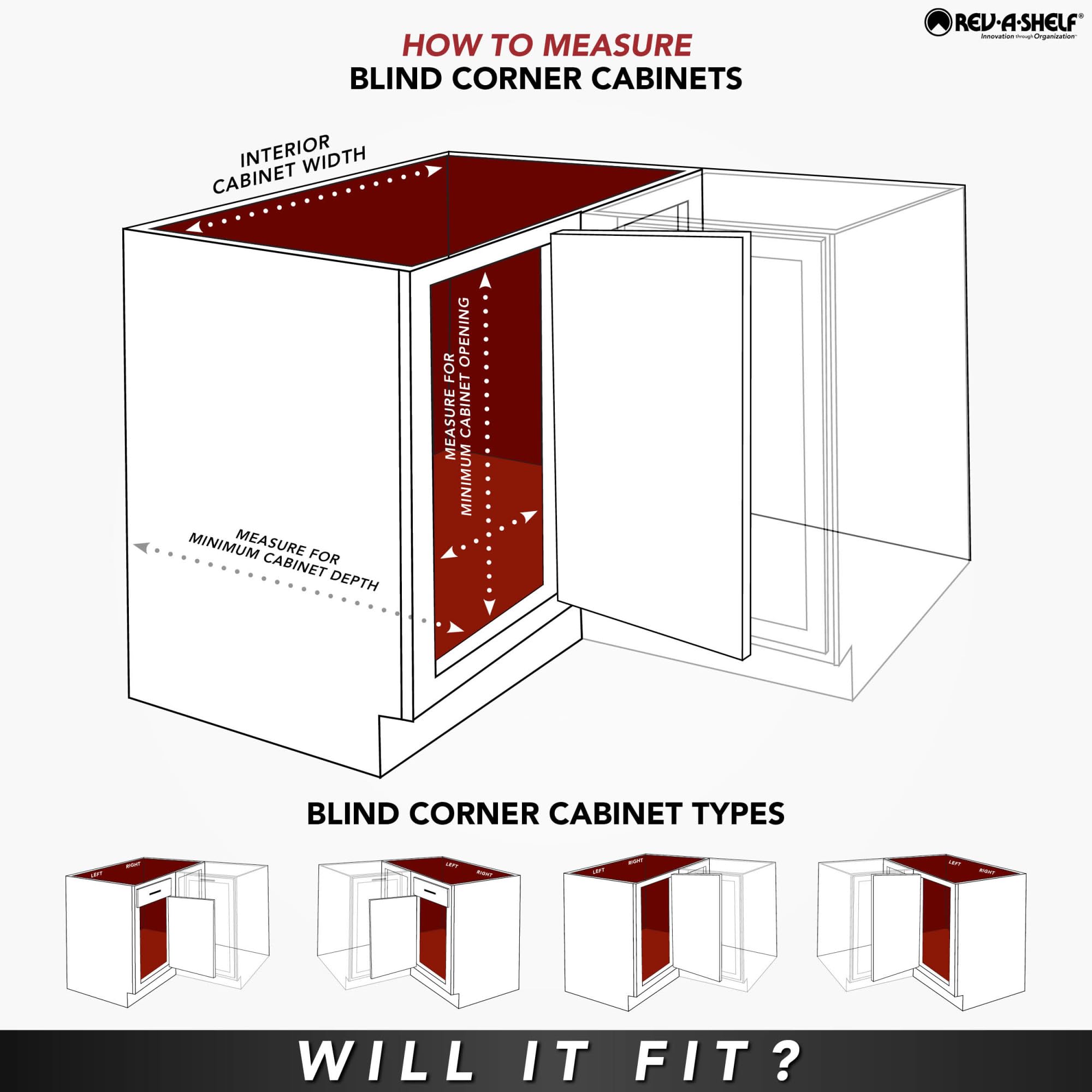 Rev-A-Shelf Maple Solid Bottom Single Shelf for 18" Left Opening/Blind Right Corner Cabinets - Image 5
